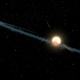 Artist’s depiction of a dusty ring around Boyajian’s Star.